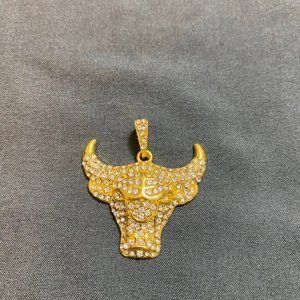 Gold Tone Bull Pendant